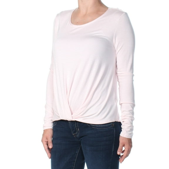 maison Jules Womens Twisted Hem Basic T-Shirt