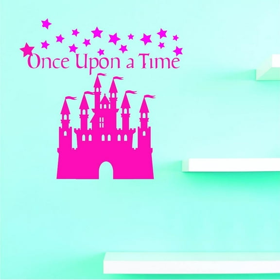 Custom Decals Once Upon A Time Wall Art Size: 20 X 20 Inches Color: Pink