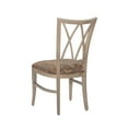 thumbnail image 6 of Linon Tanlsey Upholstered Dining Chair, Set of 2, Natural with Brown and Multicolor Flower Pattern Fabric, 6 of 13