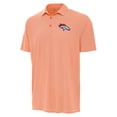 thumbnail image 2 of Men's Antigua Orange/White Denver Broncos Twine Performance Polo, 2 of 3