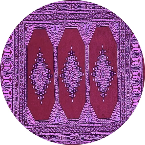 Ahgly Company Indoor Round Persian Purple Traditional Area Rugs, 6' Round