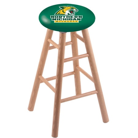 Oak Bar Stool in Natural Finish with Northern Michigan Seat by the Holland Bar Stool