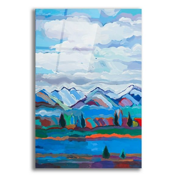 Epic Art 'Color and Clouds #6' by Hooshang Khorasani, Acrylic Glass Wall Art, 12"x16"
