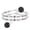 White+White, variant on 100 Languages I Love You Projection Bracelets Set for Couples, White Turquoise and Black Agate I Love You You Bracelets for Men and Women Y3058