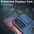 thumbnail image 6 of ELEHOLD for Samsung Galaxy A14 5G Case with Slide Lens Cover, Compatible with MagSafe,Rotating Ring Kickstand Heavy Duty Rugged Protective Phone Case for Samsung Galaxy A14 5G,Blue, 6 of 6