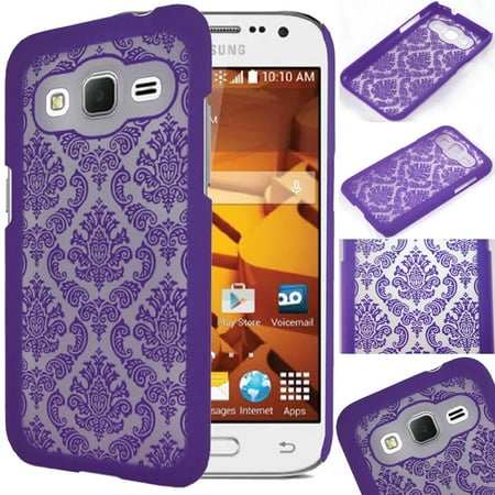 - Samsung Galaxy Prevail LTE Case - SOGA Lace TPU Design Ultra Slim Hard Back Case for Samsung Galaxy Prevail LTE / Core Prime - Purple
