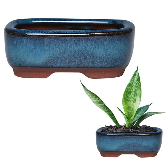  Flowerpot Rectangular Planter Gardening Succulent Planters Ceramic Pots Mini Plants Orchid Planting