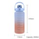 thumbnail image 4 of Botella Plástico Con Marcador Tiempo para Al Aire Libre Viajes Fitness Portátiles Portátil, 4 of 9