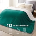 thumbnail image 3 of Sherpa Fleece Cal King Blankets for Bed - Thick and Warm Oversized Blanket for Winter, Soft Fuzzy Plush Large Blanket for All Seasons, Forest Green, 112x98 Inches, 3 of 10