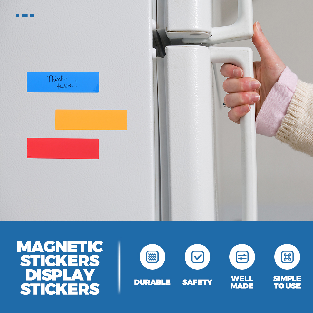 Masteelf 120 pcs  Dry Erase Magnetic Labels Write On Magnets Sticker Magnetic Name Tags