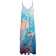 thumbnail image 4 of Jellyfish Ocean Style Design Sleeveless Dress Woman Fashion Long Dresses Women's Summer Suit Dress 2025, 4 of 7