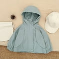 thumbnail image 2 of Little Girls Boys Rain Jacket Lightweight 𝐖ater_proof Solid Spring Fall Raincoat Zipper Hooded Lined Windbreaker 2025 2026 Trendy Coats For Toddler (Green-5, 3-6 Months), 2 of 6