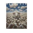 thumbnail image 5 of Sheeps Sky Clouds Curtains Black Out Curtains for Sliding Glass Doors Bedroom Living Room Bathroom 2 Panels Set, 5 of 5