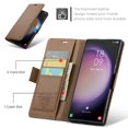 thumbnail image 2 of ELEHOLD Wallet Case For Samsung Galaxy S21,Premium Leather Case wih RFID Blocking Function Card Slots Kickstand Magnetic Clasp Shockproof Cover for Men Women,Brown, 2 of 7