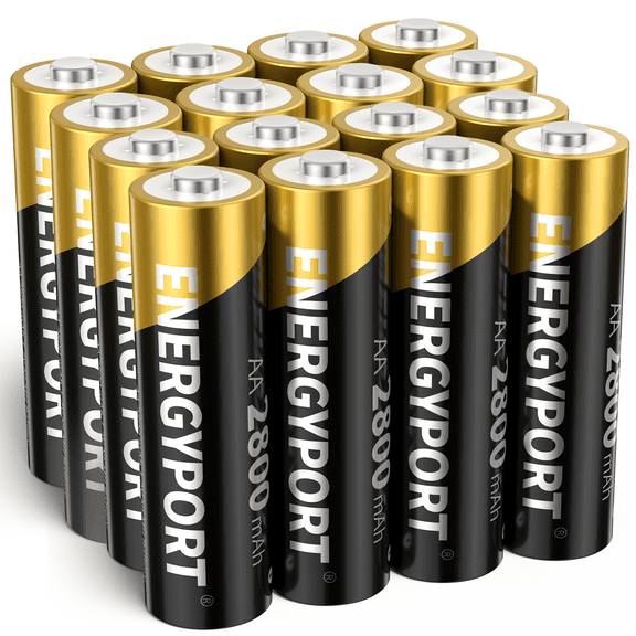 Rechargeable AA Batteries 16 pack Double A 2800mAh High Capacity Batteries 1.2V NiMH 1500 Cycle