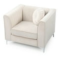 thumbnail image 5 of Glory Furniture Delray Velvet Chair in Ivory, 5 of 6
