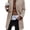 khaki, variant on Women Herringbone Mid‑Length Wool Blend Coat Lapel Double Breasted Overcoat
