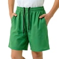 thumbnail image 2 of WAYUTE Toddler Kids Boy Athletic Shorts Elastic Drawstring Waistband Breathable Mesh Running Gym Solid Color Workout Shorts Casual School,Green,Size 6 Y-7 Y, 2 of 4