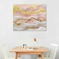 thumbnail image 2 of ARISTURING  Pink Wall Decor Abstract Wall Art Room Canvas Wall Art 20x 16Inch Gold Line White Pictures Wall Decor Home Decor, 2 of 6