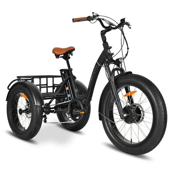 Emmo Trobic E Tricycle - Electric Tricycle - 3 Wheeled Bicycle - 48V 750W - 90km Long Range - Black - Step-Thru
