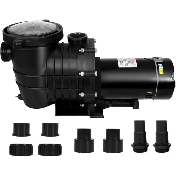 2.0 HP 6557 GPH Swimming Pool Pump Inground and Above Ground, 115V, 1500W Energy Saving Self Primming Pool Pump with ON/OFF Switch, Strainer Basket, Silent Running UL Certificate