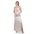 thumbnail image 3 of Vestido de escote drapeado Roman Fashion /Juvenil, 2005 (Hueso) beige 2X, 3 of 4