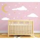 thumbnail image 3 of Moon, Stars And Clouds Wall Decals, Kids Wall Decoration, Nursery Wall Decal, Wall Decal For Nursery, Vinyl Wall Stickers For Children Baby Kids Boys, 3 of 4