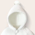 thumbnail image 6 of YDFCWXW Baby Girl Winter Hooded Jumpsuit Romper Baby Warm Snowsuit Clothes Set (White, 3-6 Months), 6 of 7