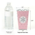 thumbnail image 2 of Big Dot of Happiness Pink Winter Wonderland - Holiday Snowflake Birthday Party or Baby Shower Favor Popcorn Treat Boxes - Set of 12, 2 of 5