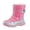 Pink, variant on GYUJNB Toddler Winter Snow Boots Hook Loop Non Slip Warm Cold Weather Footwear for Kids for Everyday Winter Footwear,12