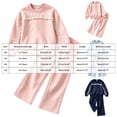 thumbnail image 4 of NIEWTR Baby Fall Winter Clothes Kids Long Sleeve Set 2PCs Crewneck Tee + Elastic Long Pants Breathable Pajamas Gift Set for 0-18 Months Toddler Outfits(A-Black,3-4 Years), 4 of 6