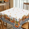 thumbnail image 3 of Fall Tablecloth Thanksgiving Tablecloths Square 60x60 Inch, Autumn Harvest Plaid Truck Gnome Pumpkin Table Cover Waterproof for Fall Thanksgiving Dinning Table Decorations, 3 of 6