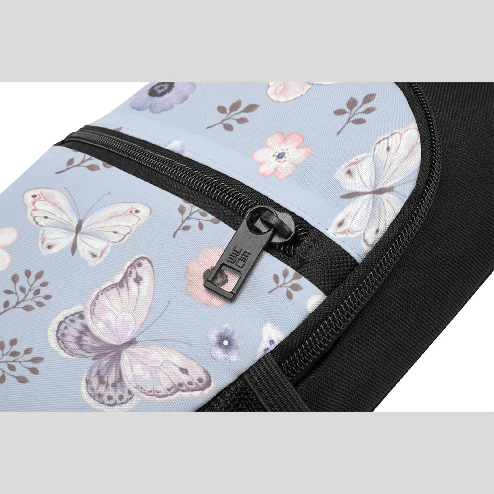 Xecao's Blue Butterfly Print Sling Bag: A Versatile Chest, Shoulder, and Crossbody Backpack for Casual Days Out, Perfect for Both Men and Women