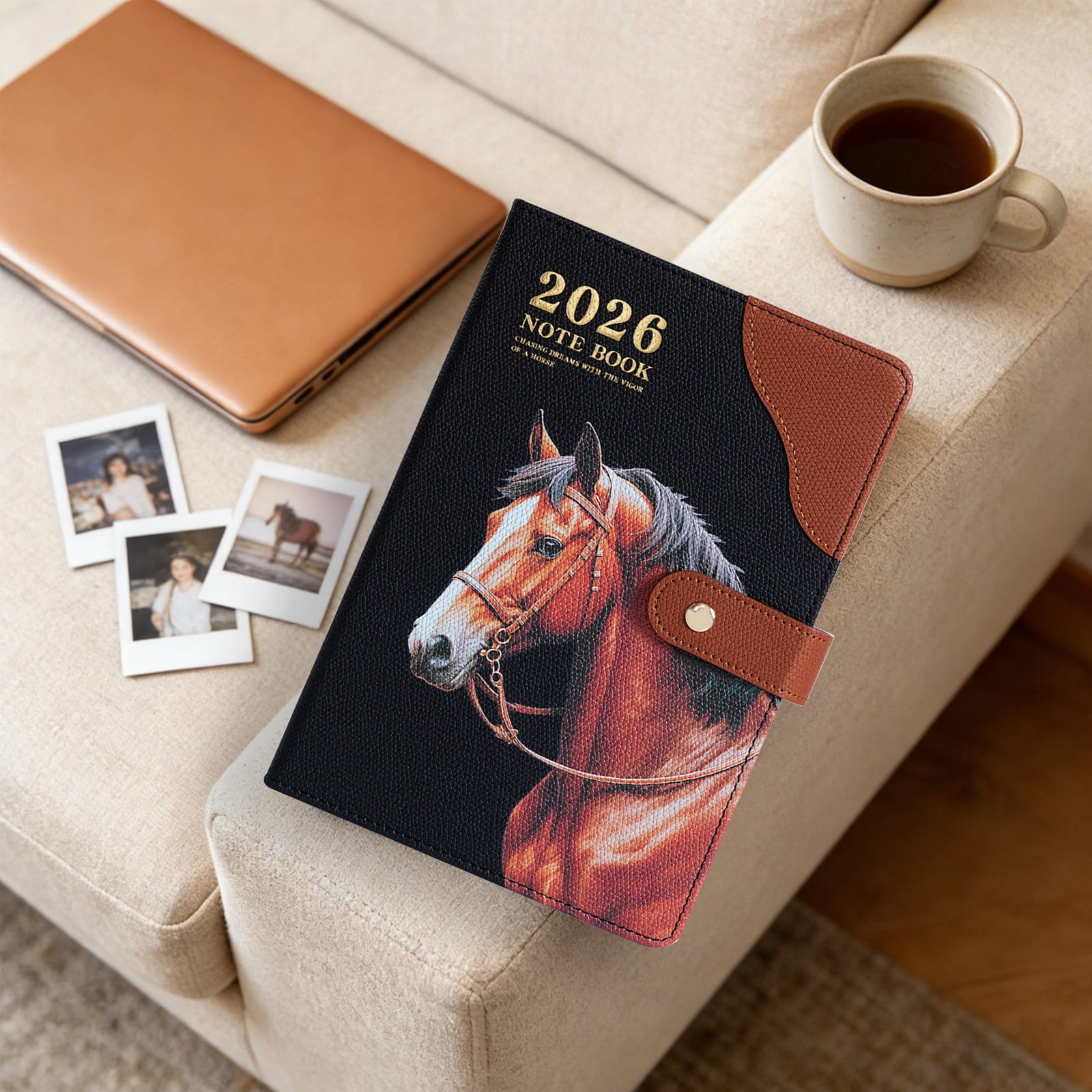 TanSiDing A5 Lined Leather Journal Notebook for Men Women, Personalized Hardcover Journal, Thick Ruled Paper Daily Diary for Travel,Business,Work,Writing