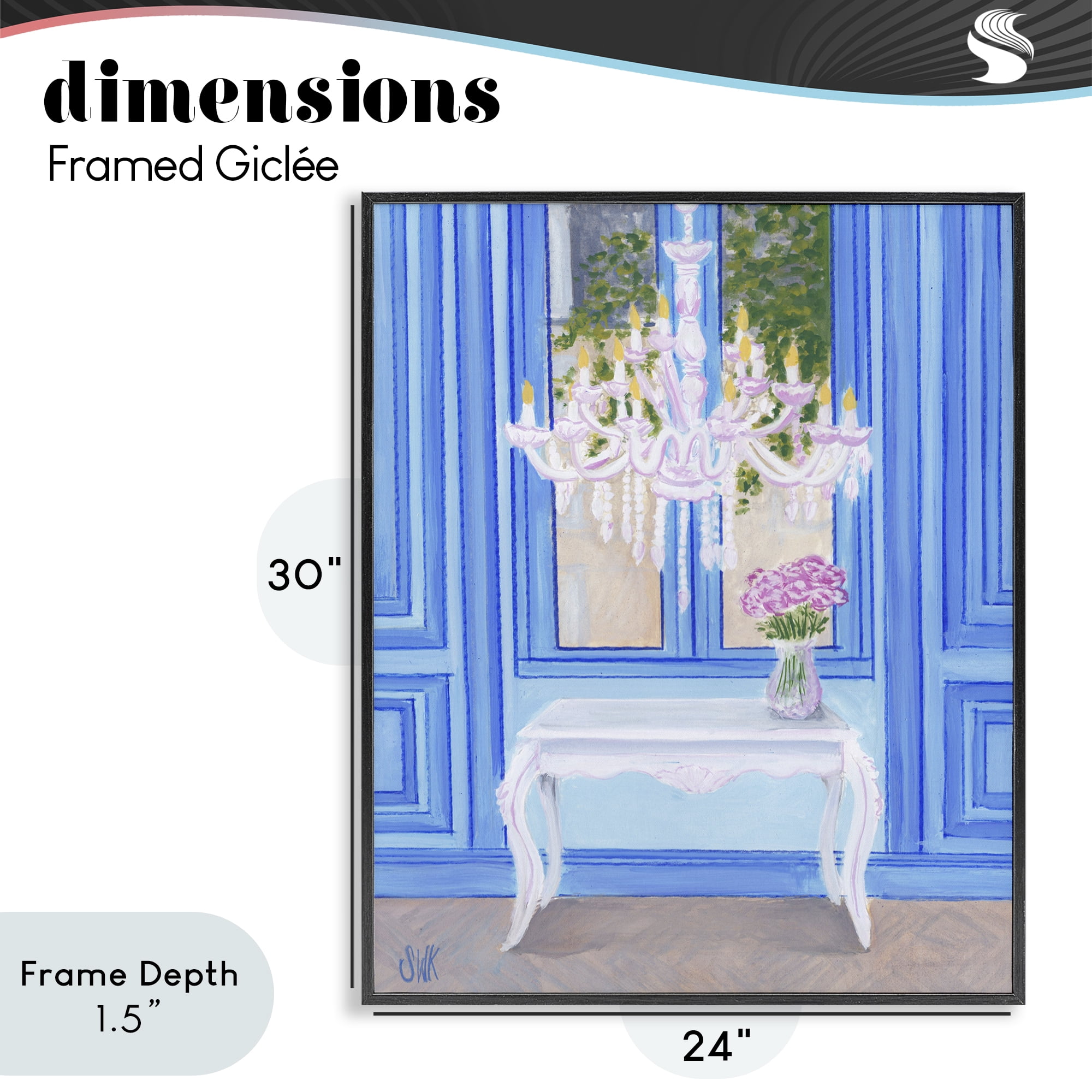 Stupell Industries French Window Architecture Black Framed Giclee Art, design by Sarah Waldron Kimball