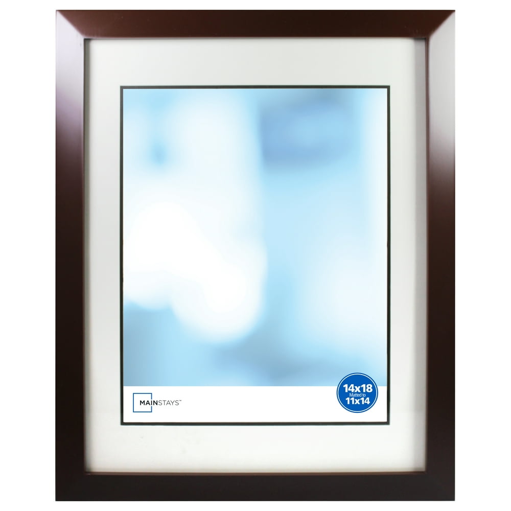 Mainstays Wide Picture Frame, 14x18 matted to 11x14