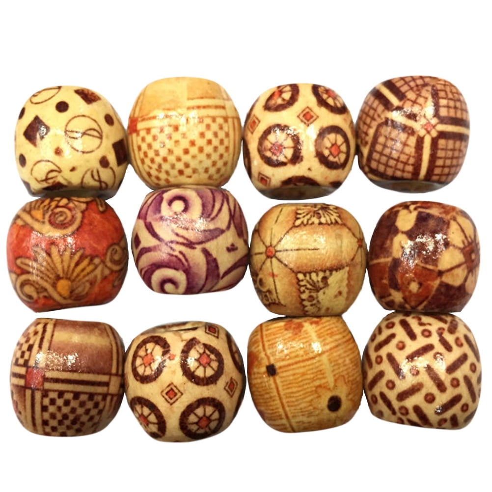 Beads Wooden Jewelry Making Supplies Craftbracelet Spacer Wood Round Macrame Findingsnecklace Diy