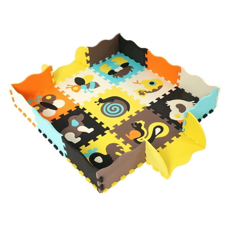 Hilitand 9pcs Baby Children Play Floor Mats Infant Animal Crawling Hilitand 9pcs Baby Children Play Floor Mats Infant Animal Crawling Pad Soft Foam Mat With Fence Kids Com