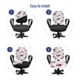thumbnail image 4 of Spring Office Chair Slipcover, Vintage Chinese Shabby Form Tree with Hummingbirds Flower Leaf Branch Image, Stretch Decorative Fabric Cover, Standard Size, Pale Blue Red White, by Ambesonne, 4 of 5