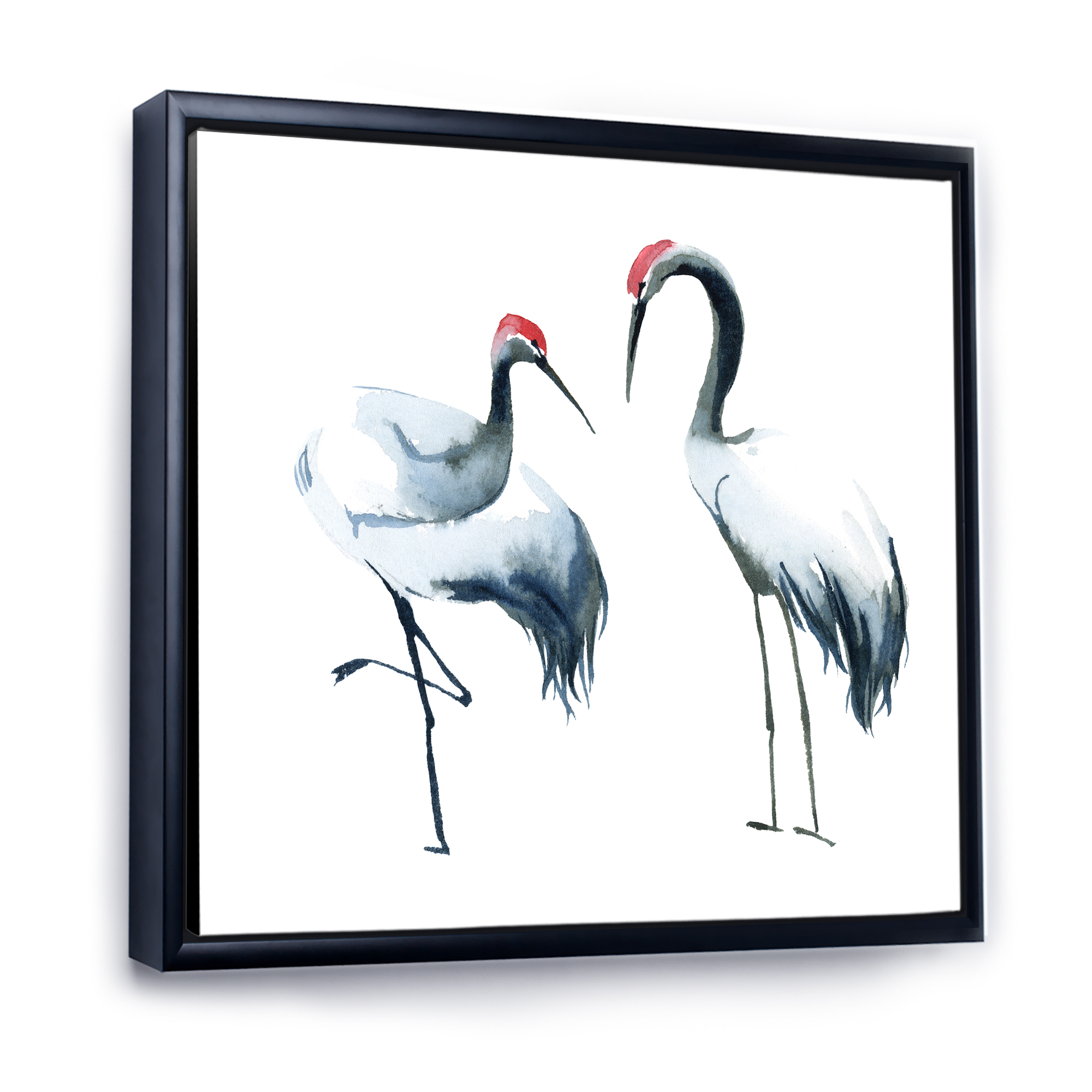 Designart 'Two Monochrome Shadoofs' Farmhouse Framed Canvas Wall Art Print