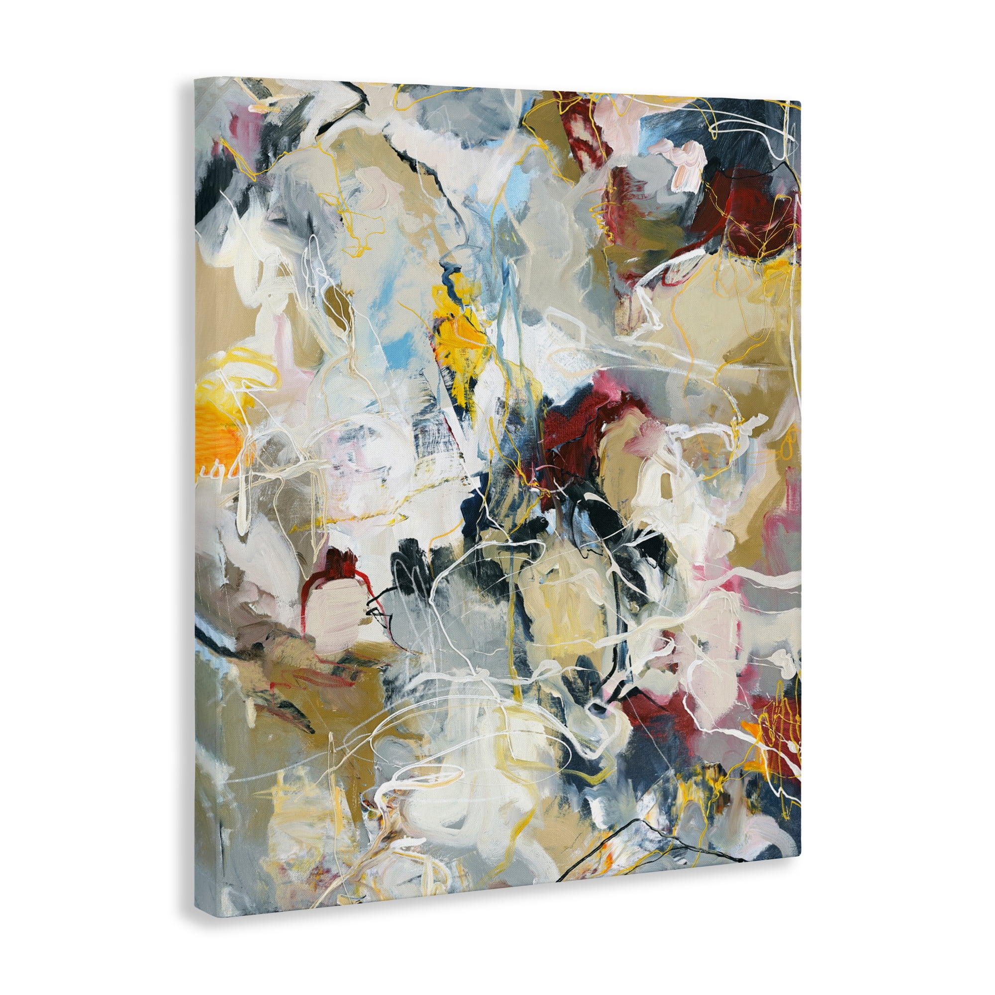 Energetic Frequency Abstract Canvas Wall Art, design by Design Fabrikken