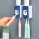 thumbnail image 5 of Dispensador de pasta de dientes, exprimidor de baño montado en la pared con exprimidor automático de pasta de dientes y 2 soportes para cepillos de dientes, azul, 6,8*6,2*12cm TUNC Sencillez, 5 of 5