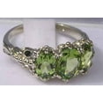 thumbnail image 4 of LBG 14k White Gold Natural Peridot Womens Anniversary Ring - Size 7.25, 4 of 4