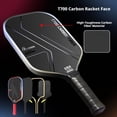 thumbnail image 3 of T700 Raw Carbon Fiber Pickleball Paddles Set, 16mm Honeycomb Core Rackets with Cushion Grip, 4 Balls and Carry Bag, 2 Pack, 3 of 7