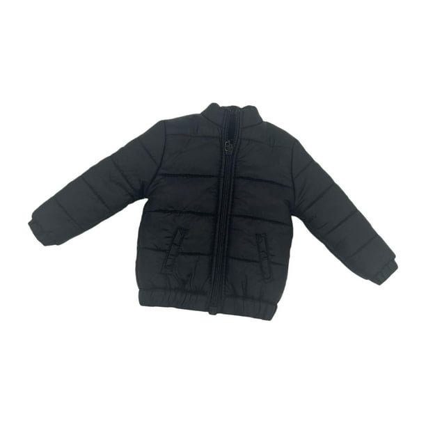 Ropa de muñeca Bewildely chaqueta de plumón para muñeca de 12 pulgadas Negro
