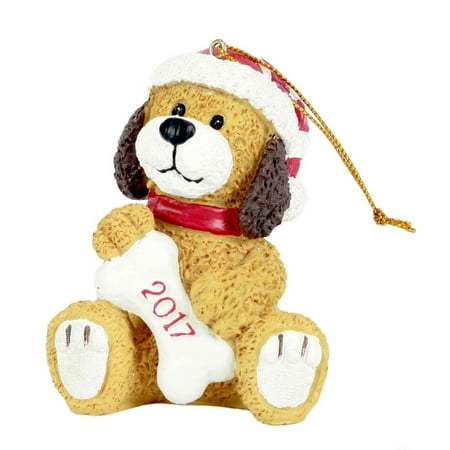 Holiday Time 3.5 Inch Christmas Baby First Ornaments â Santa Hat Puppy