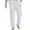 White, variant on Fmbrln Mens Plus Size Casual Pants Drawstring Elastic Waist Solid Color Work Pants Lounge Straight Leg Pants Beach Pants with Pockets White M