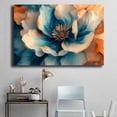 thumbnail image 4 of Mudket Teal and Orange Gradient Flower Canvas Wall Art, Abstract Floral Wall Decor, Framed Ready to Hang Artwork for Living Room Bedroom Office - 12"L x 8"W, 4 of 10