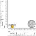 thumbnail image 6 of Gem Stone King 14K White Gold Yellow Citrine and White Topaz Engagement Ring for Women | 1.58 Cttw | Oval 8X6MM | Gemstone November Birthstone | Size 9, 6 of 6