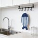 thumbnail image 5 of Toalla de mano con forma de pez, súper absorbente, suave y gruesa, para colgar | Toalla de cocina de vellón coral de secado rápido, 5 of 6